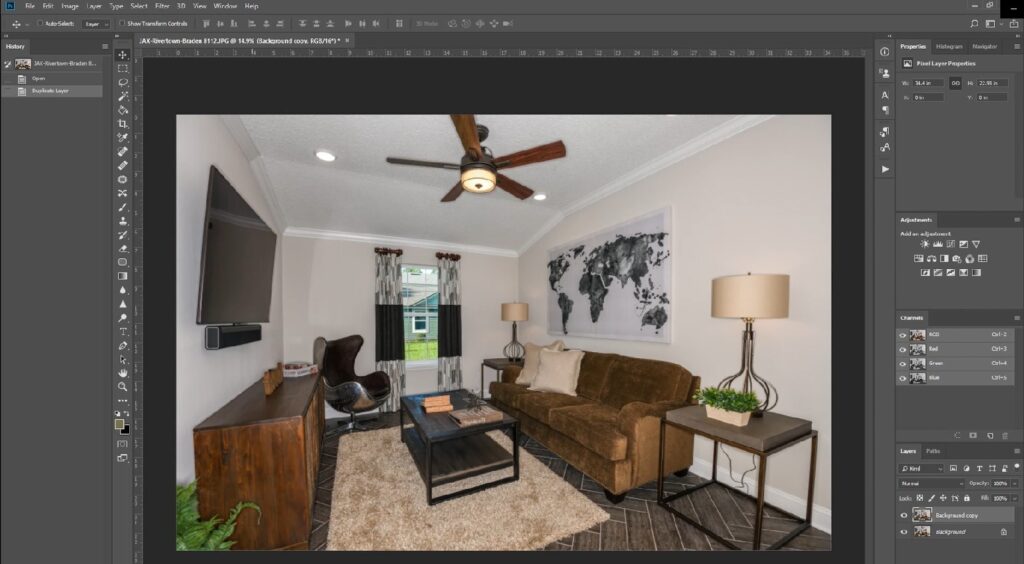 How to remove cords in Photoshop