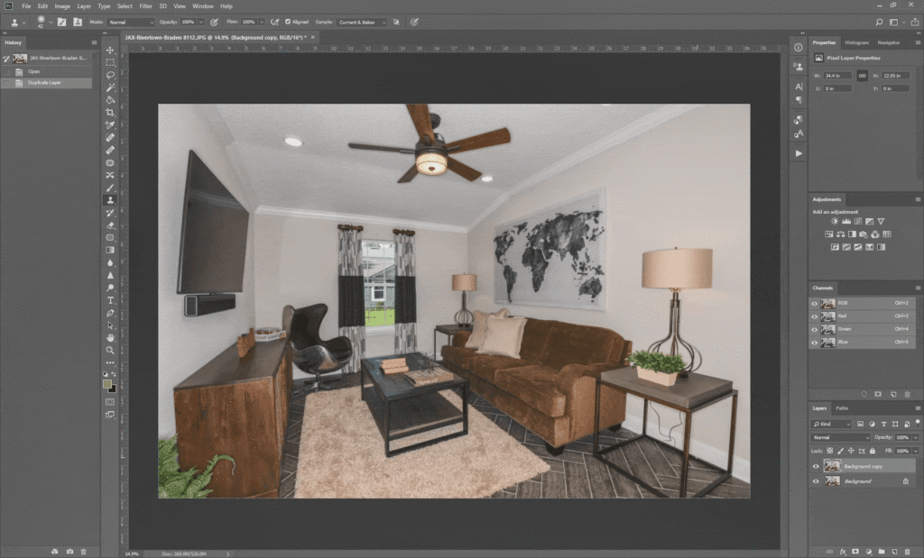 How to remove cords in Photoshop