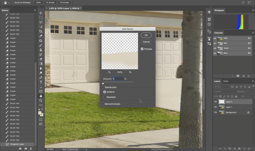 Adding Noise in Photoshop