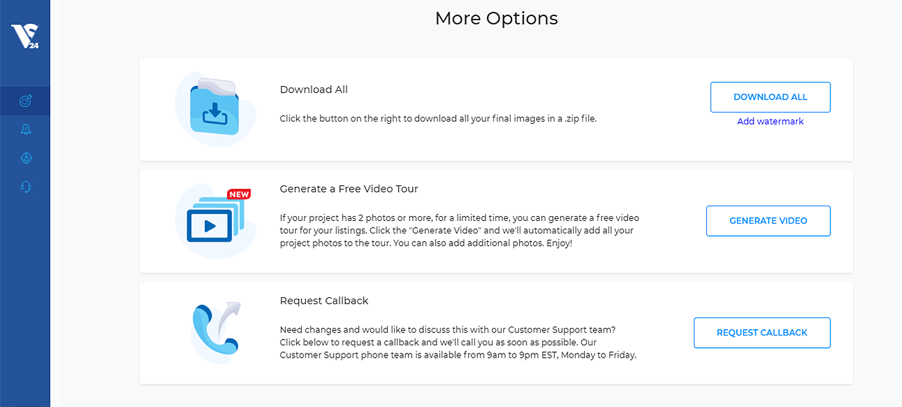 VS24 more options page