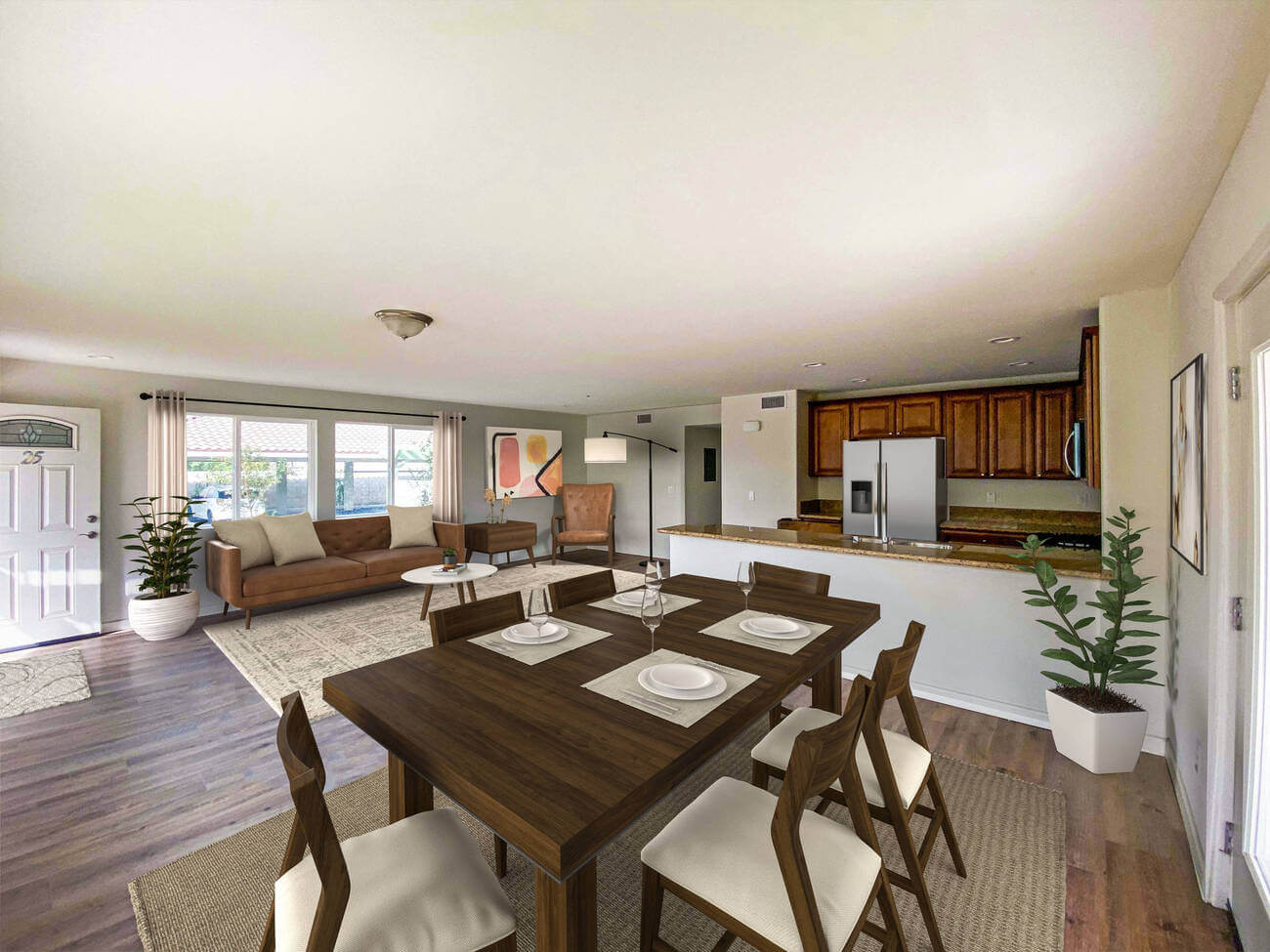 Virtual staging of living room by PhotoUp