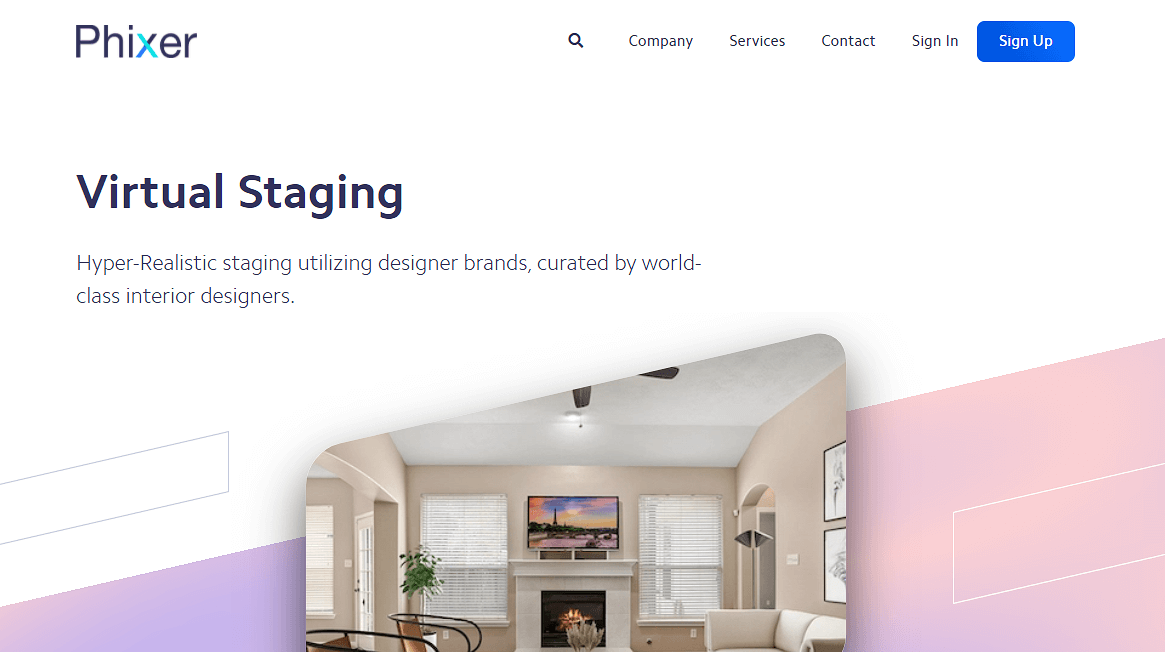 Phixer Virtual Staging Sign Up 