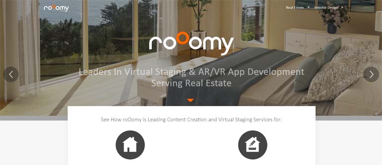 Rooomy homepage