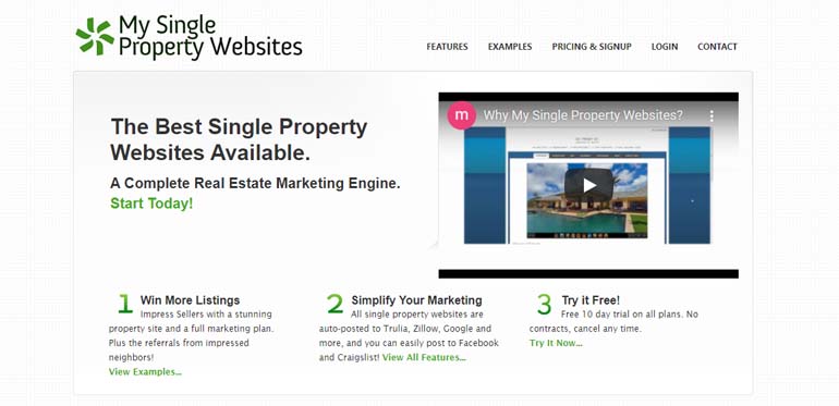 My Single Property Websites homepage