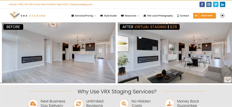 VRX Virtual Staging vs PhotoUp