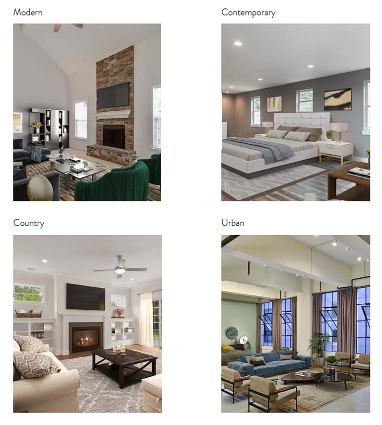 f8's virtual staging styles