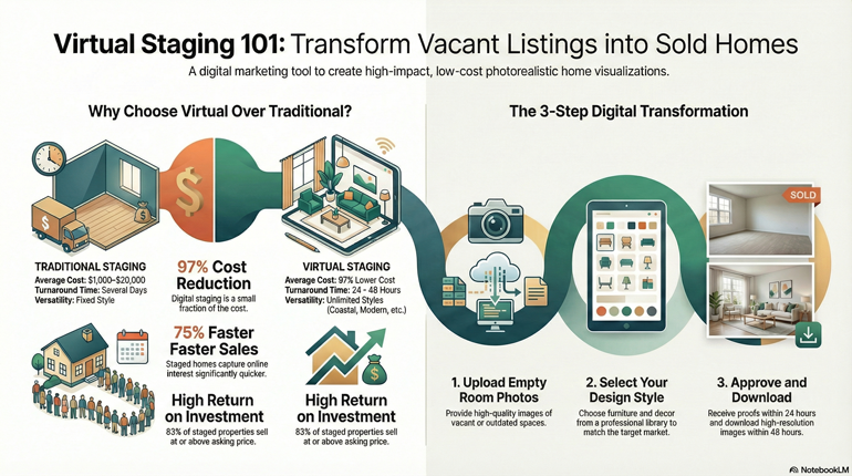 Virtual Staging 101 Infographic