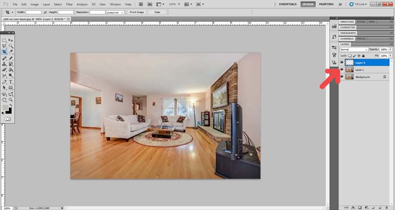 How to edit a layer in Photoshop