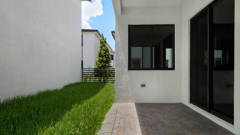 Empty patio area