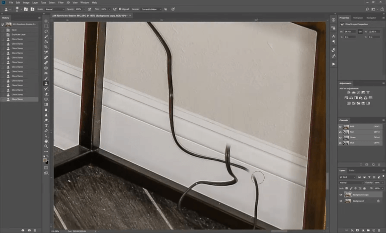 Editing Real Estate Photos in Photoshop: Clone Stamp Tool in Photoshop