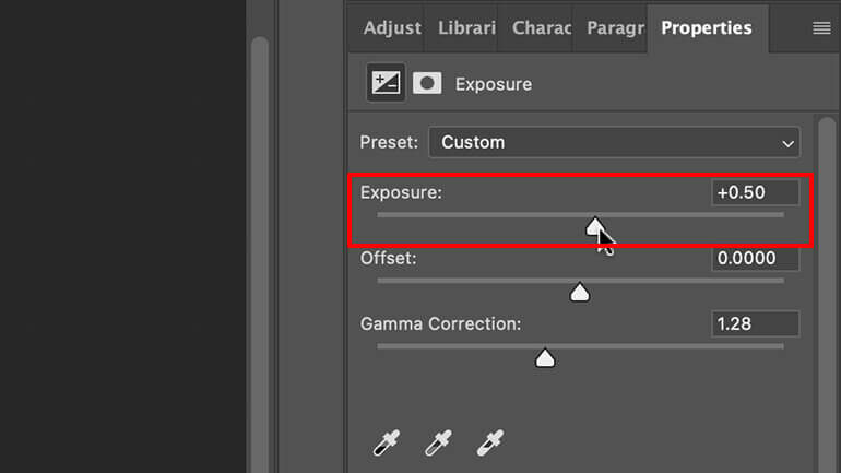 Adjust Exposure Slider