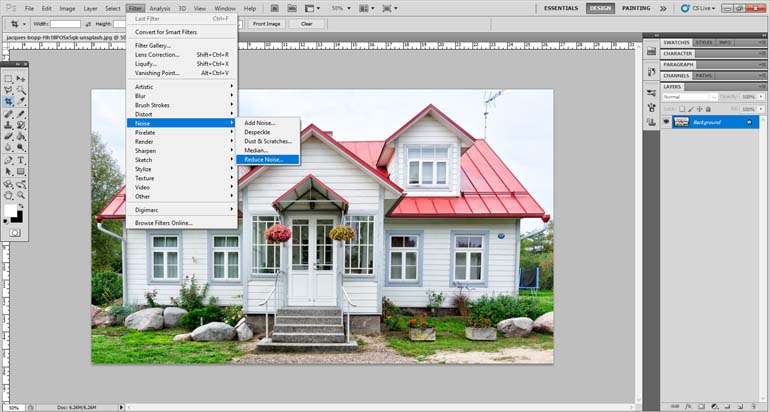 Reducing noise in Photoshop
