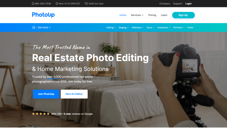 PhotoUp - best real estate photo editing companies usa