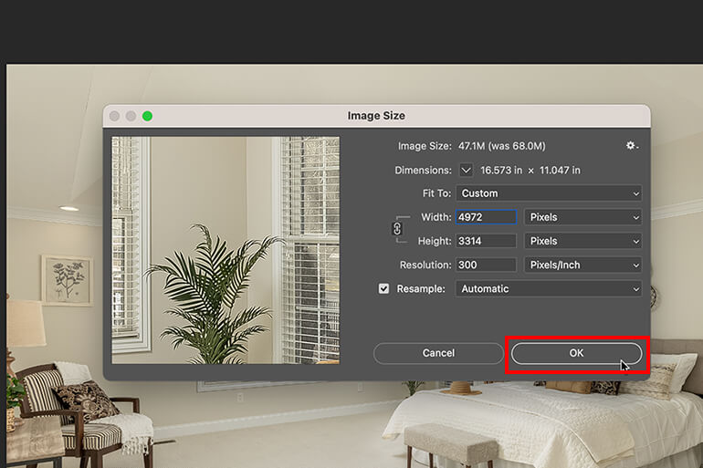 Image Size Adjustments Technique