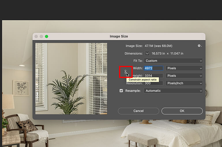 Image Size Adjustments Technique