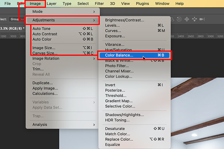 how to adjust white balance in Photoshop