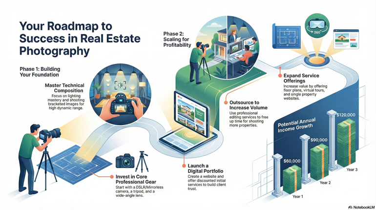 How to Get Into Real Estate Photography Infographic