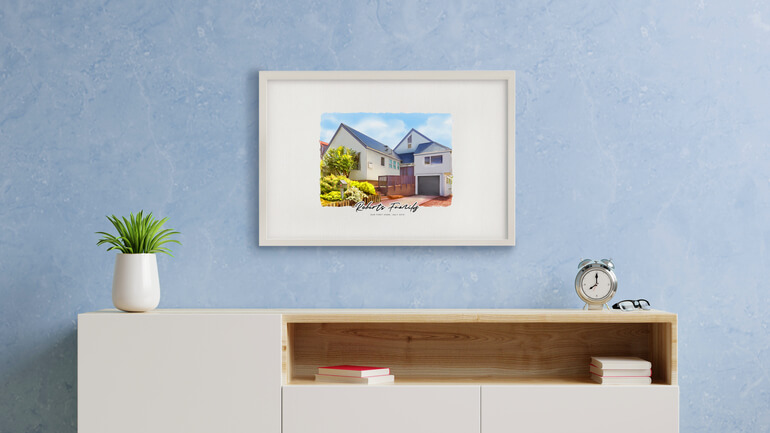 Watercolor House Portraits by PhotoUp