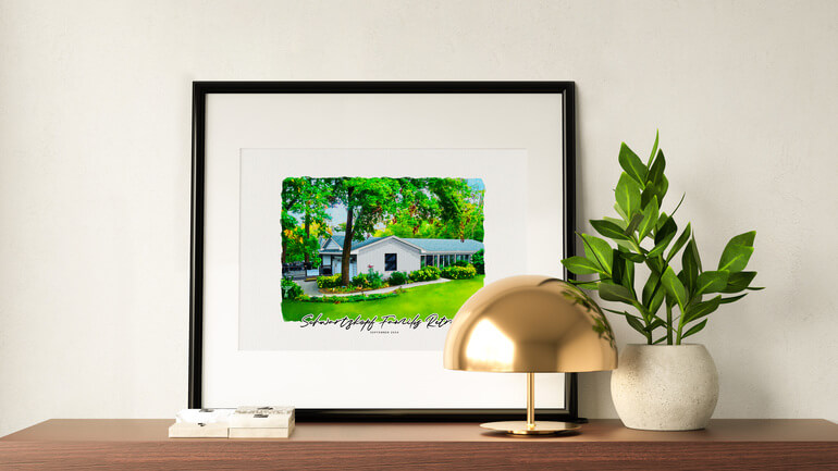 Watercolor House Portraits by PhotoUp