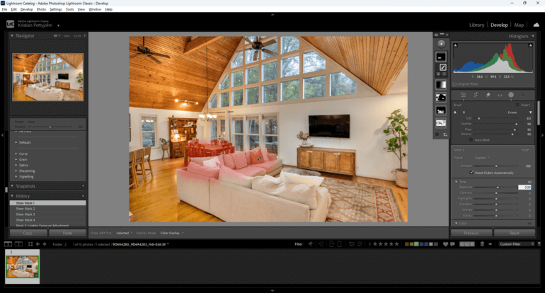 Photo editing: Micro-dodging to enhance fine detail