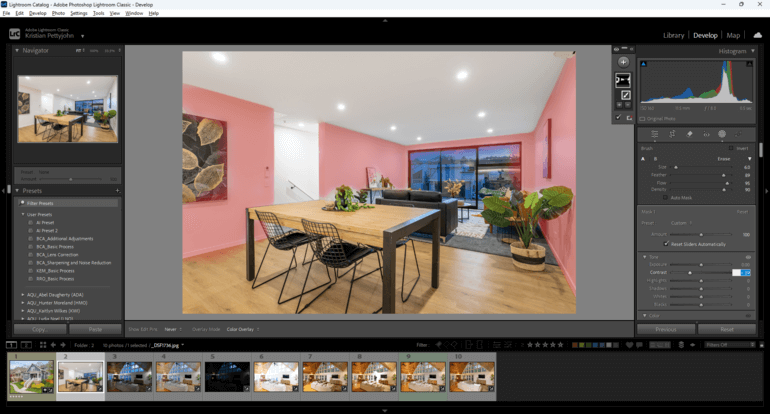Contrast photo editing: Walls