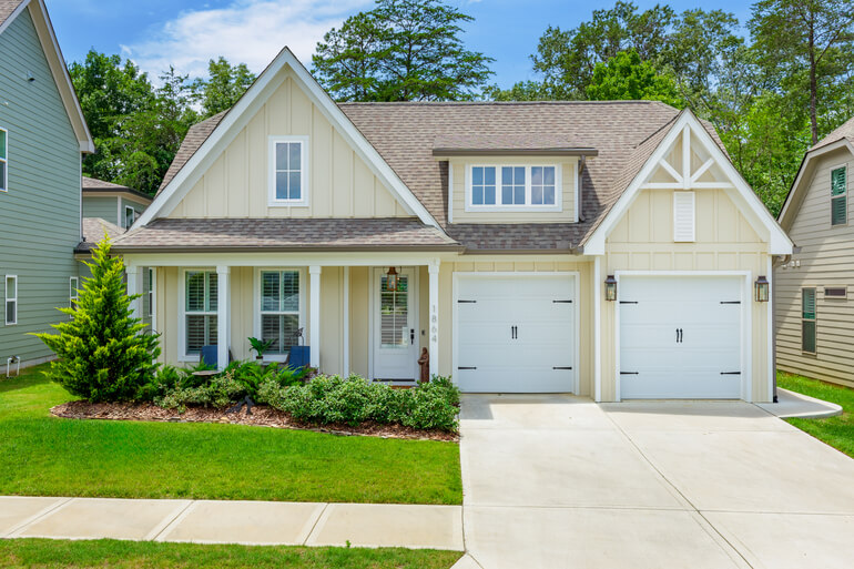 Side-by-side comparison of raw property images and a fully edited final photo.