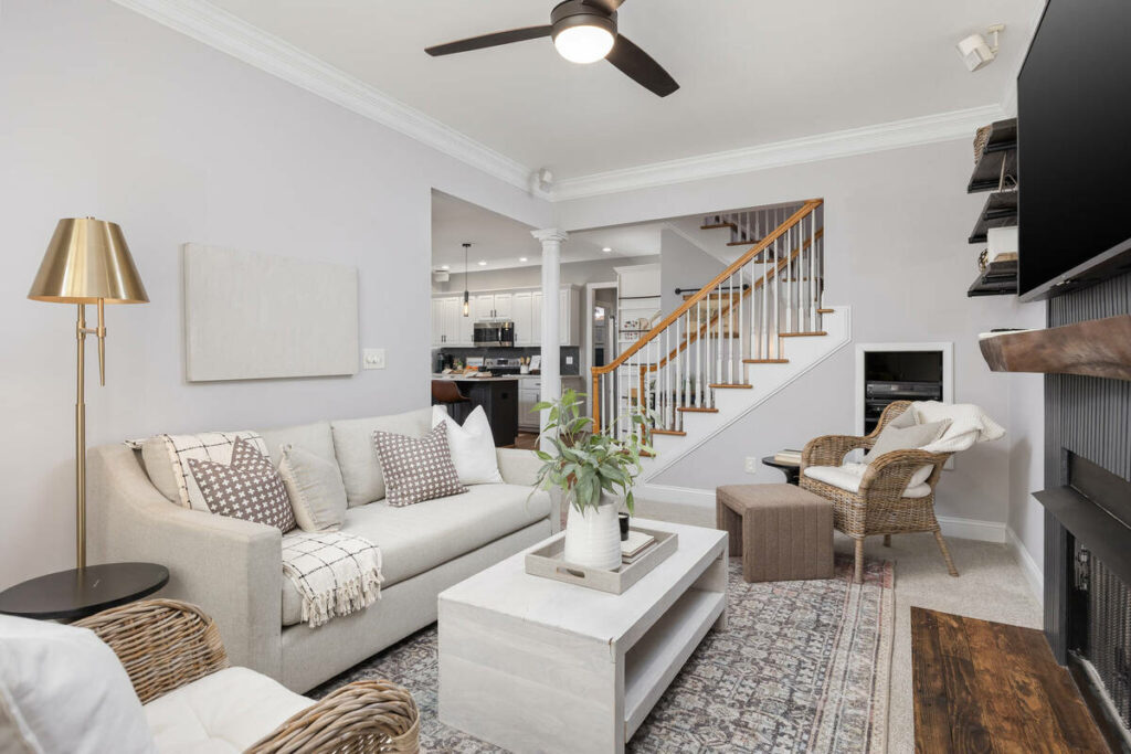 Professionally edited living room photo after photo editing outsourcing.