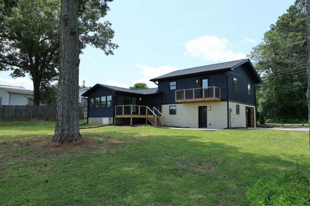 Backyard exterior before AI photo editing for real estate.