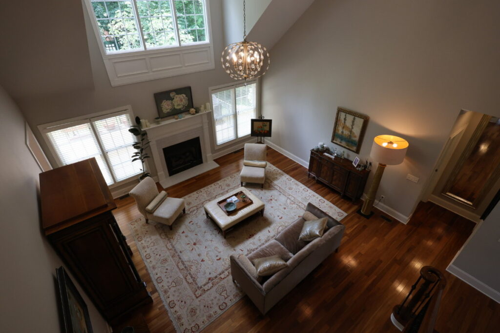 Living room before outsourcing photo editing services.