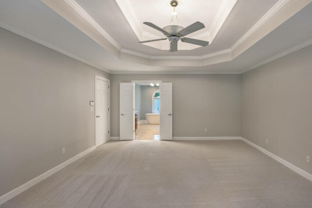 Empty bedroom before AI virtual staging