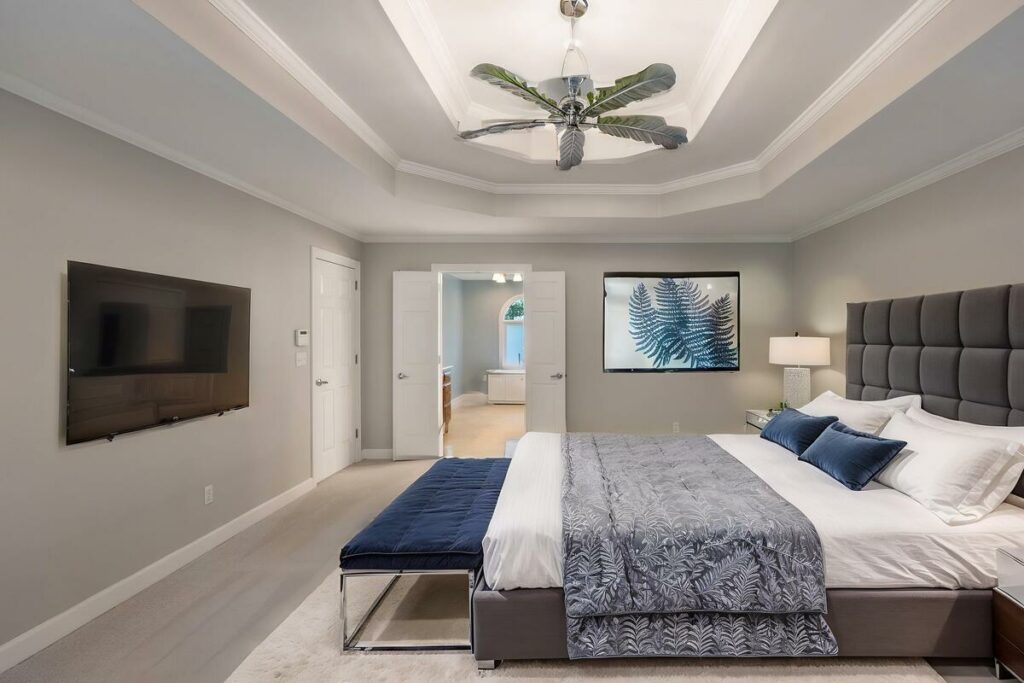 Modern organic AI virtual staged bedroom