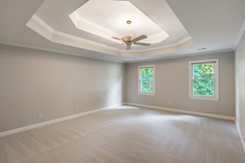 Empty master bedroom before AI virtual staging