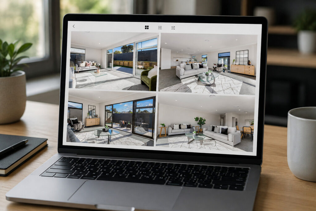 AI photo editing shown in a real estate gallery