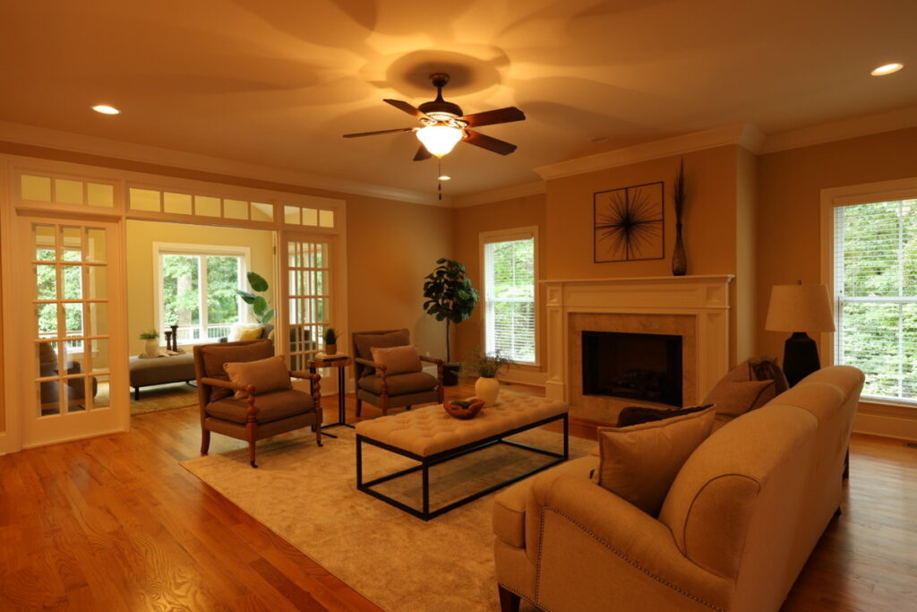 Living room before AI photo editing