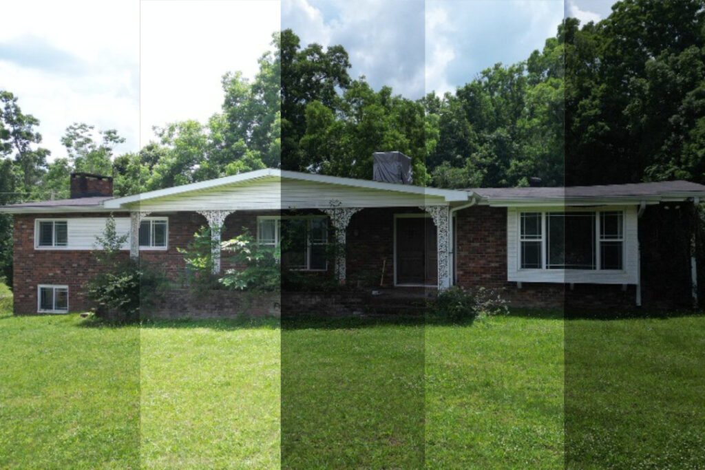 Multiple property photo exposures used for AI image enhancement