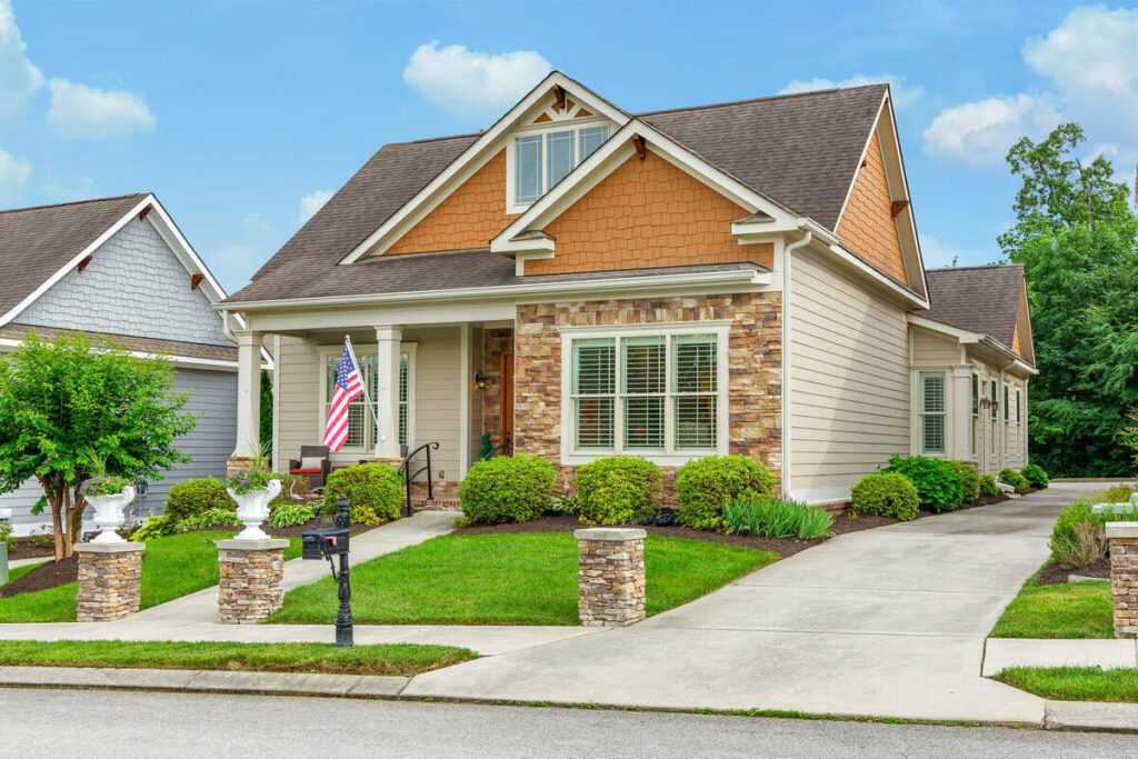 AI image enhancement improving color and lighting on a home exterior