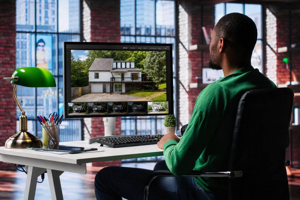 AI image enhancement workflow for real estate photography