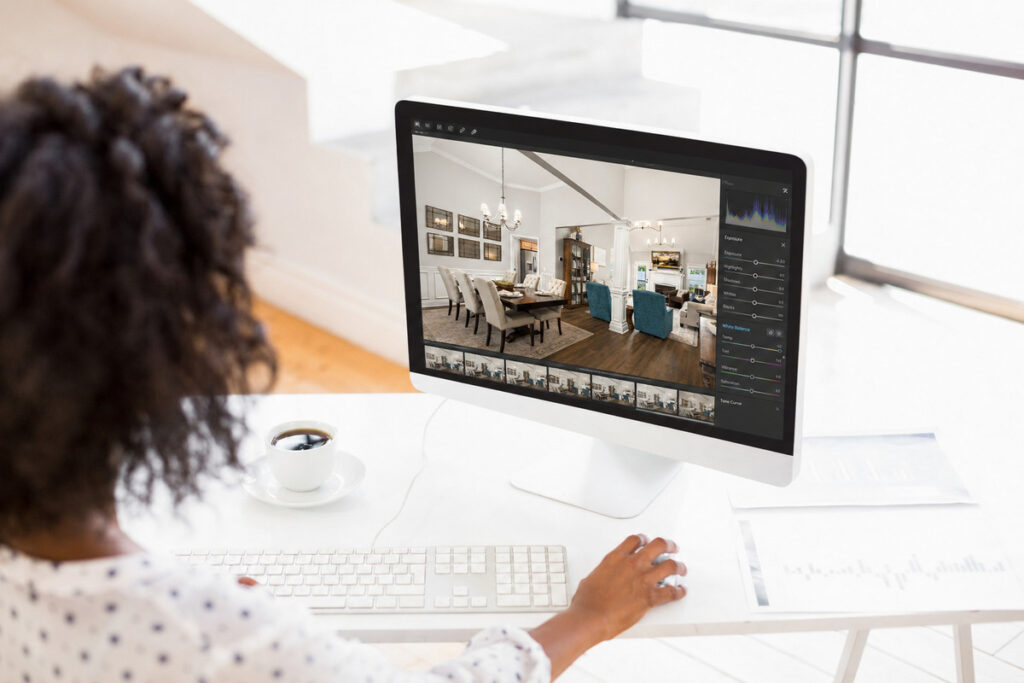 HDR real estate photo editing services used to edit a bright property interior