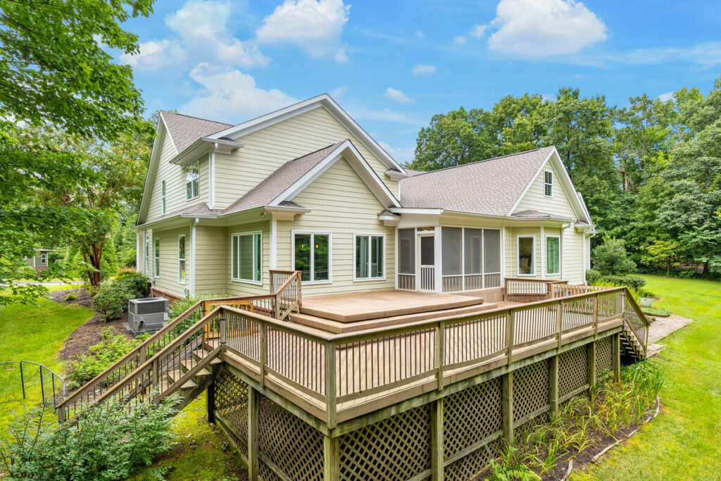 Rear home exterior after AI real estate photo editing and color enhancement