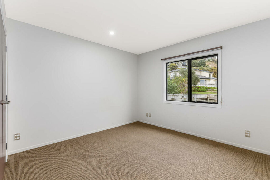 Empty bedroom before AI virtual staging
