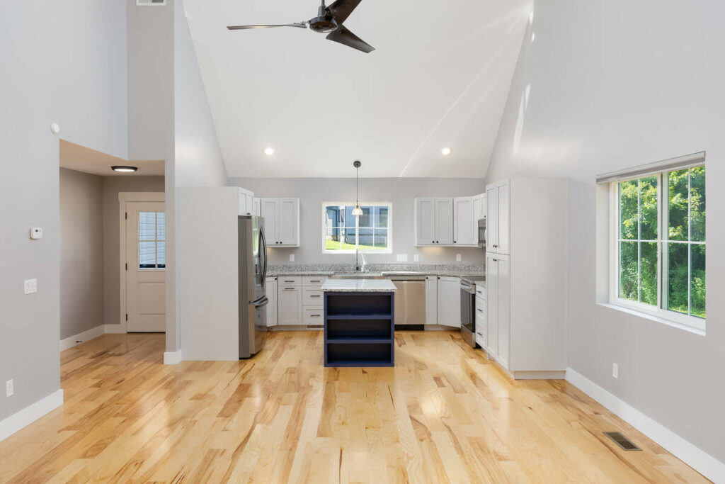 Bright kitchen enhanced with real estate photo editing services
