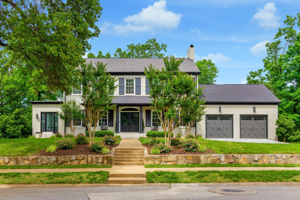 Real estate photo editing services enhancing an exterior property photo
