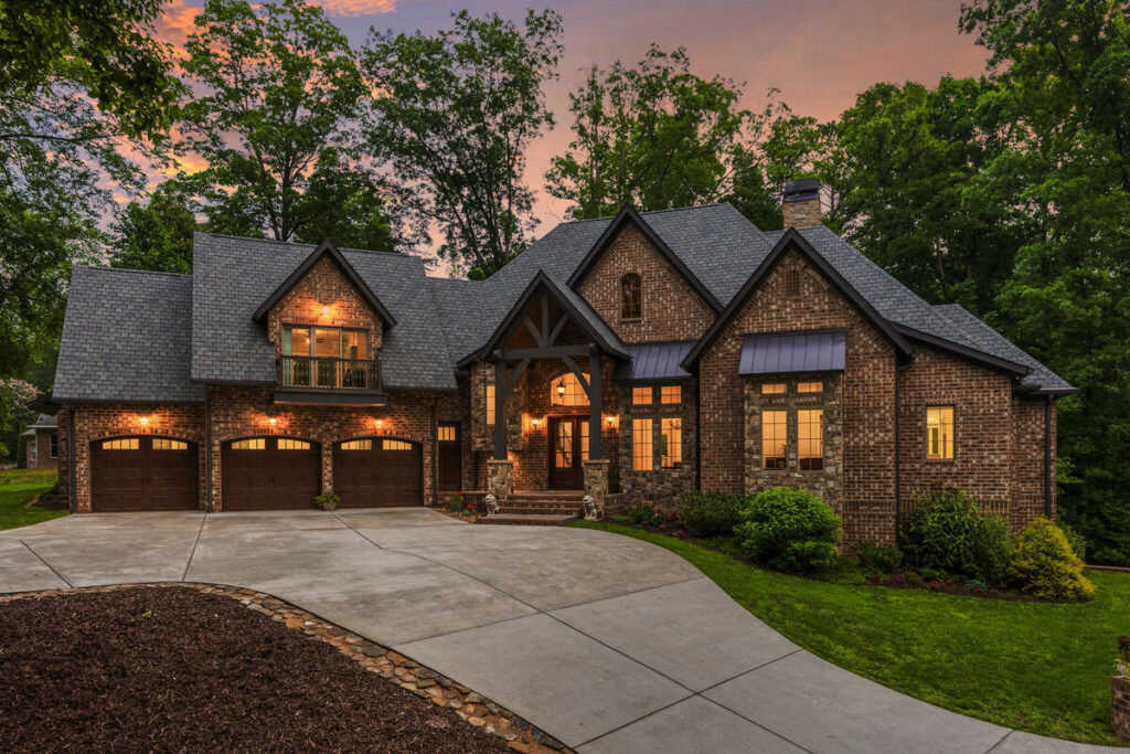 Real estate photo editing services twilight conversion of a luxury home