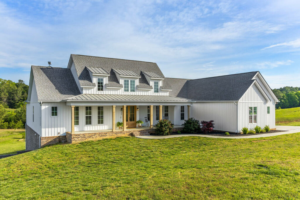 Real estate exterior after AI photo editing
