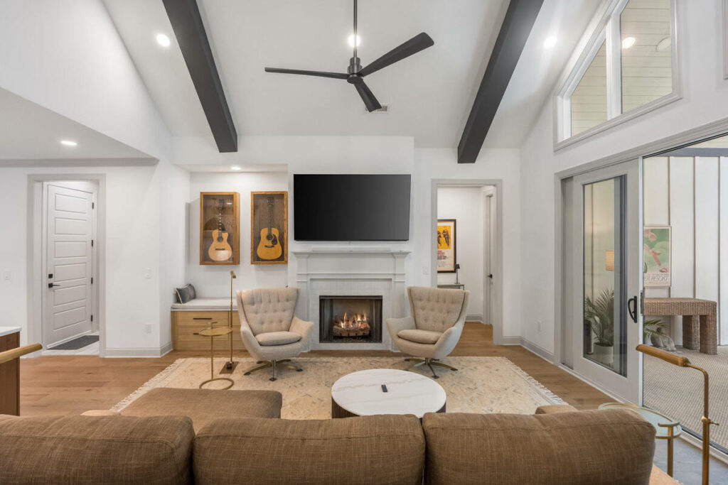 Photo editing workflow for a bright real estate living room