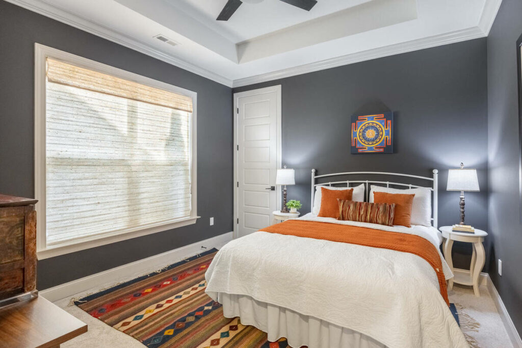 Photo editing workflow for a staged real estate bedroom