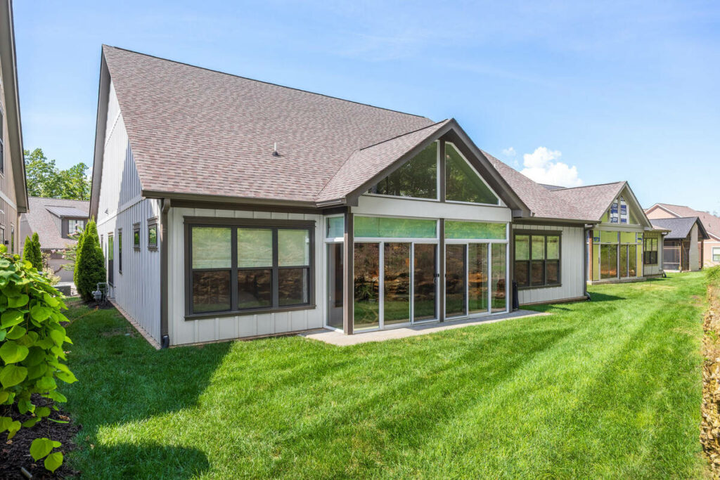 Architecture photography of a residential home exterior after professional photo editing.