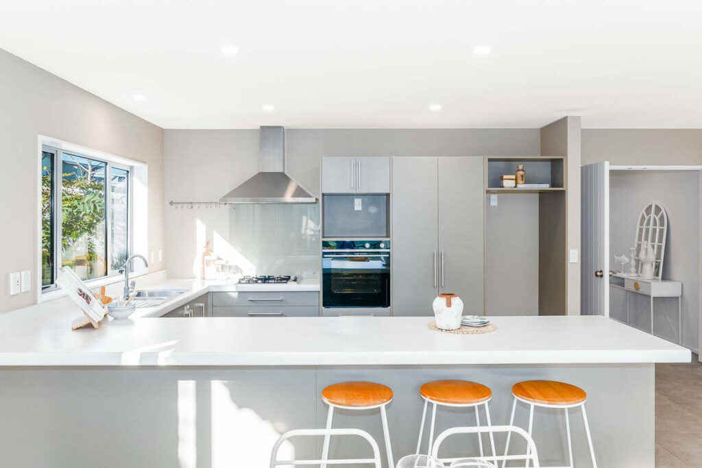 AutoHDR vs AI photo editing example of a bright kitchen with balanced exposure and natural detail