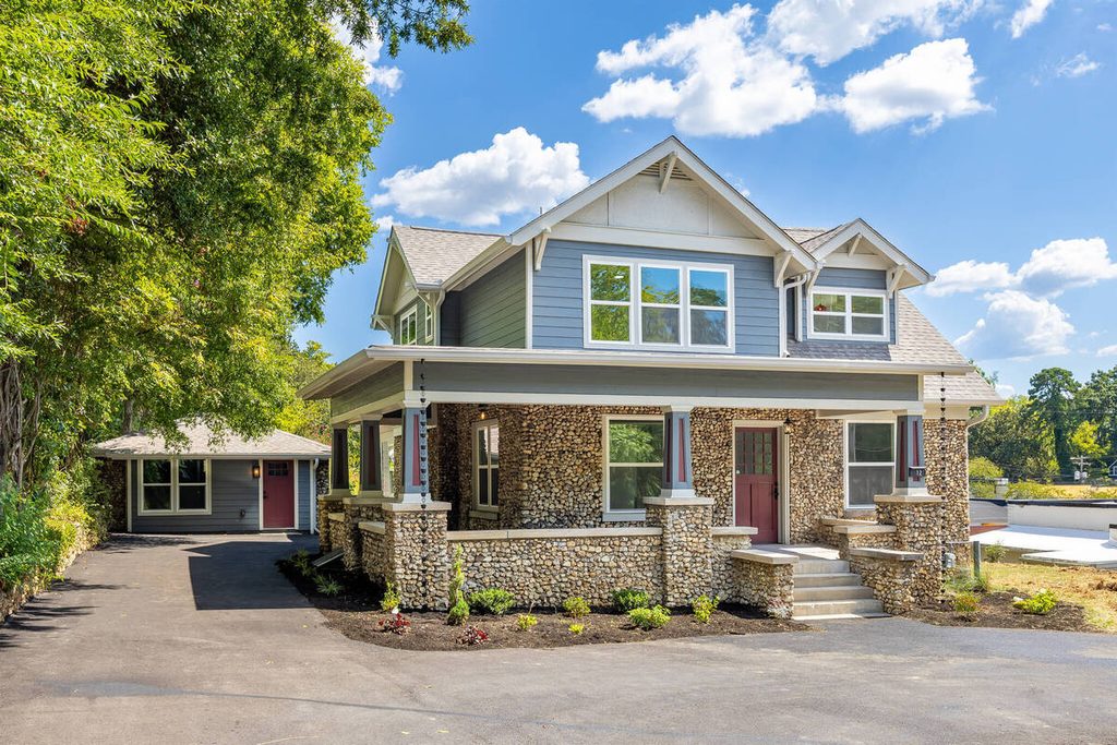 Real estate photo editing company enhanced exterior property photo with balanced color and lighting.