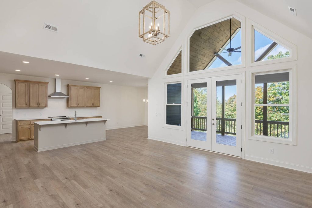 AI exposure correction in an open-plan living area
